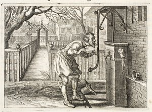 Fagyott nyelv, illusztráció Johannes de Brune (1589-1658), Jan Jacobs Schipper „Emblemata of Zinne-werk” című művéből, Amszterdam, 1661